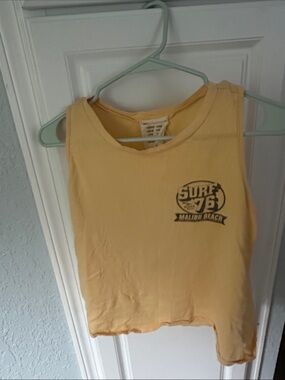 french pastry Yellow Graphic Tee with Tag Detail